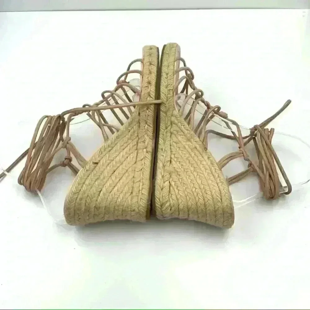 Ralph Lauren Purple Collection sandals 8.5 pink Italian leather Espadrilles